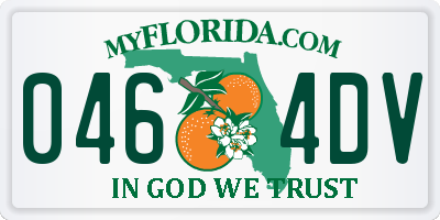 FL license plate 0464DV