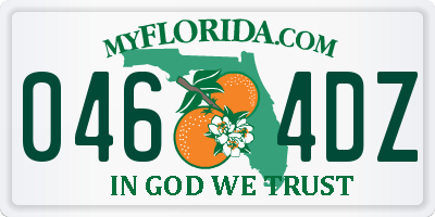 FL license plate 0464DZ
