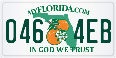FL license plate 0464EB