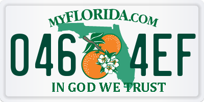 FL license plate 0464EF