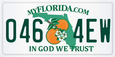 FL license plate 0464EW