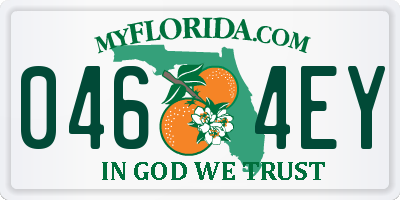 FL license plate 0464EY