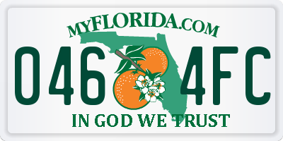 FL license plate 0464FC
