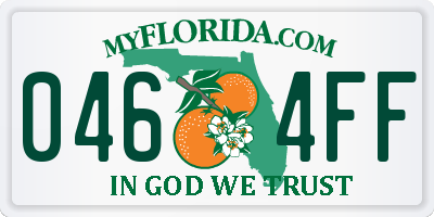 FL license plate 0464FF