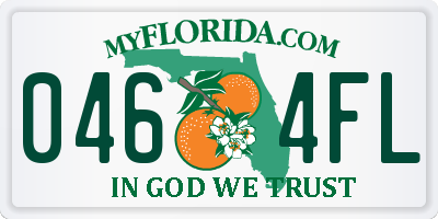 FL license plate 0464FL
