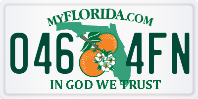 FL license plate 0464FN