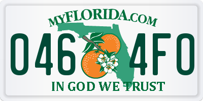 FL license plate 0464FO