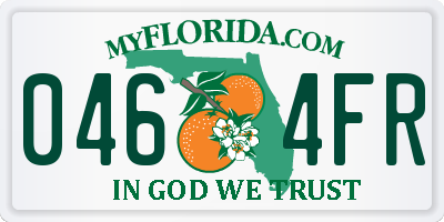 FL license plate 0464FR