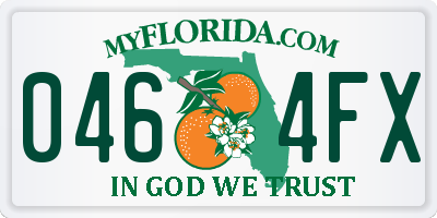 FL license plate 0464FX