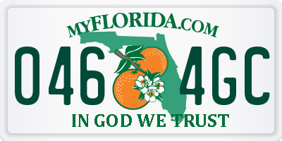 FL license plate 0464GC