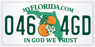FL license plate 0464GD