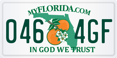 FL license plate 0464GF