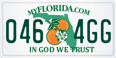 FL license plate 0464GG