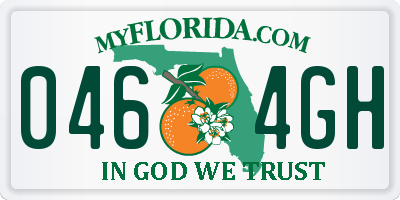 FL license plate 0464GH