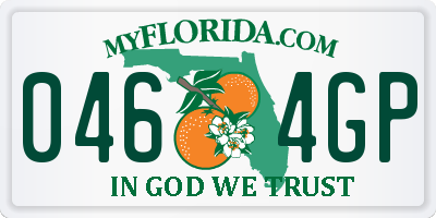 FL license plate 0464GP