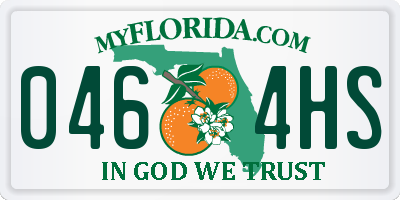 FL license plate 0464HS