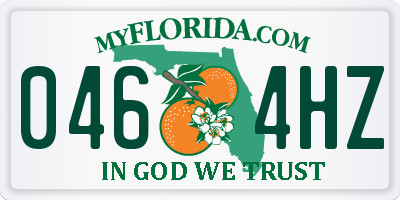 FL license plate 0464HZ