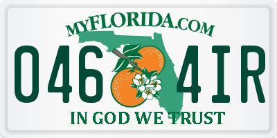 FL license plate 0464IR