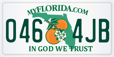 FL license plate 0464JB
