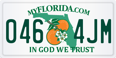 FL license plate 0464JM