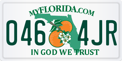 FL license plate 0464JR
