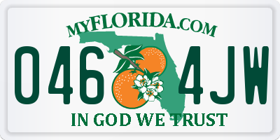 FL license plate 0464JW