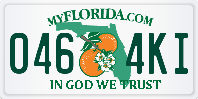 FL license plate 0464KI