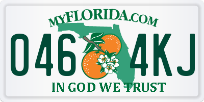FL license plate 0464KJ