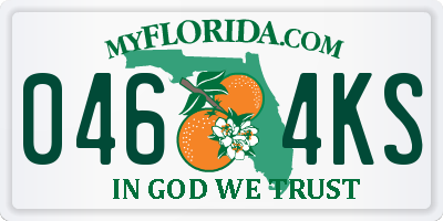 FL license plate 0464KS