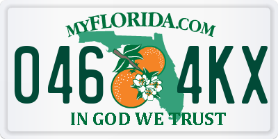 FL license plate 0464KX