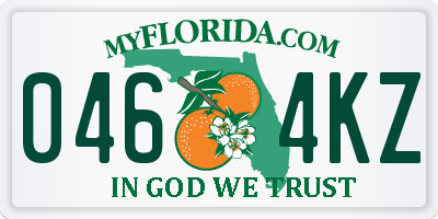 FL license plate 0464KZ