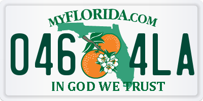 FL license plate 0464LA