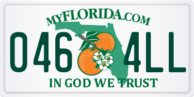 FL license plate 0464LL