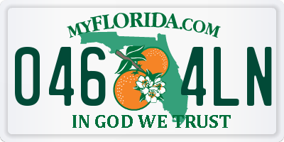 FL license plate 0464LN