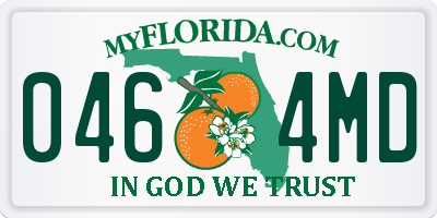 FL license plate 0464MD