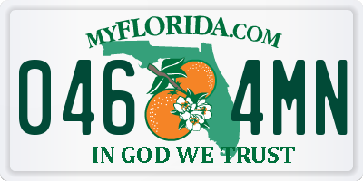 FL license plate 0464MN