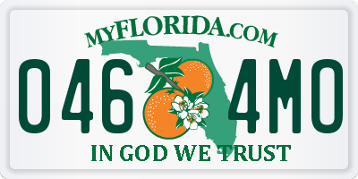 FL license plate 0464MO