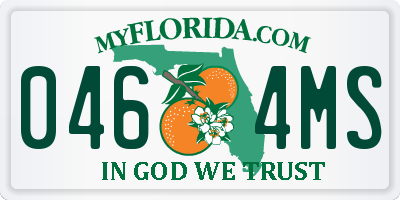 FL license plate 0464MS