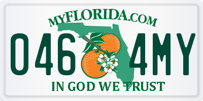 FL license plate 0464MY