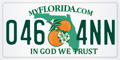 FL license plate 0464NN