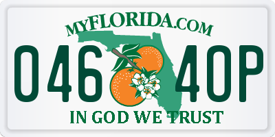 FL license plate 0464OP