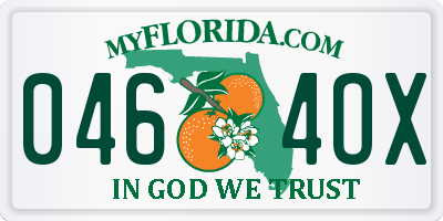 FL license plate 0464OX