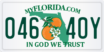 FL license plate 0464OY