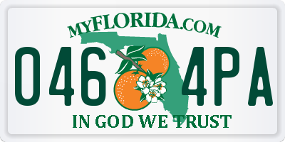FL license plate 0464PA
