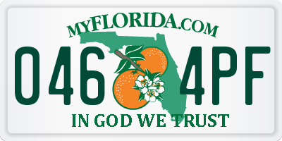 FL license plate 0464PF