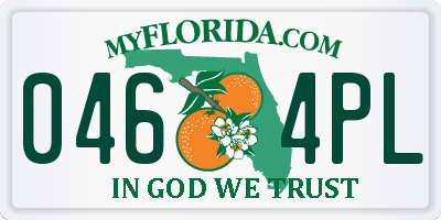 FL license plate 0464PL