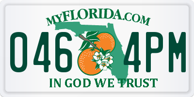 FL license plate 0464PM