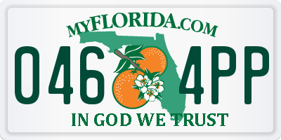 FL license plate 0464PP