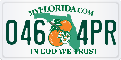 FL license plate 0464PR