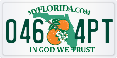 FL license plate 0464PT